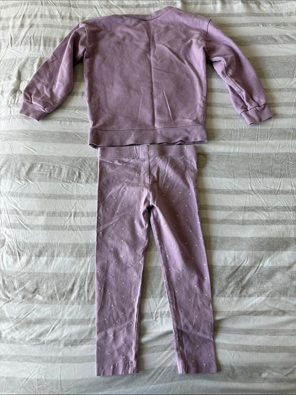 Carter's Lavender Unicorn Pocket Sweatshirt & Dot Legging Set - Picture 3 of 3
